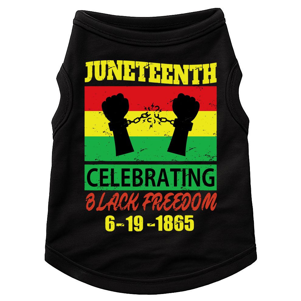 Juneteenth Celebrating Black Freedom 1865 Flag Doggie Tank