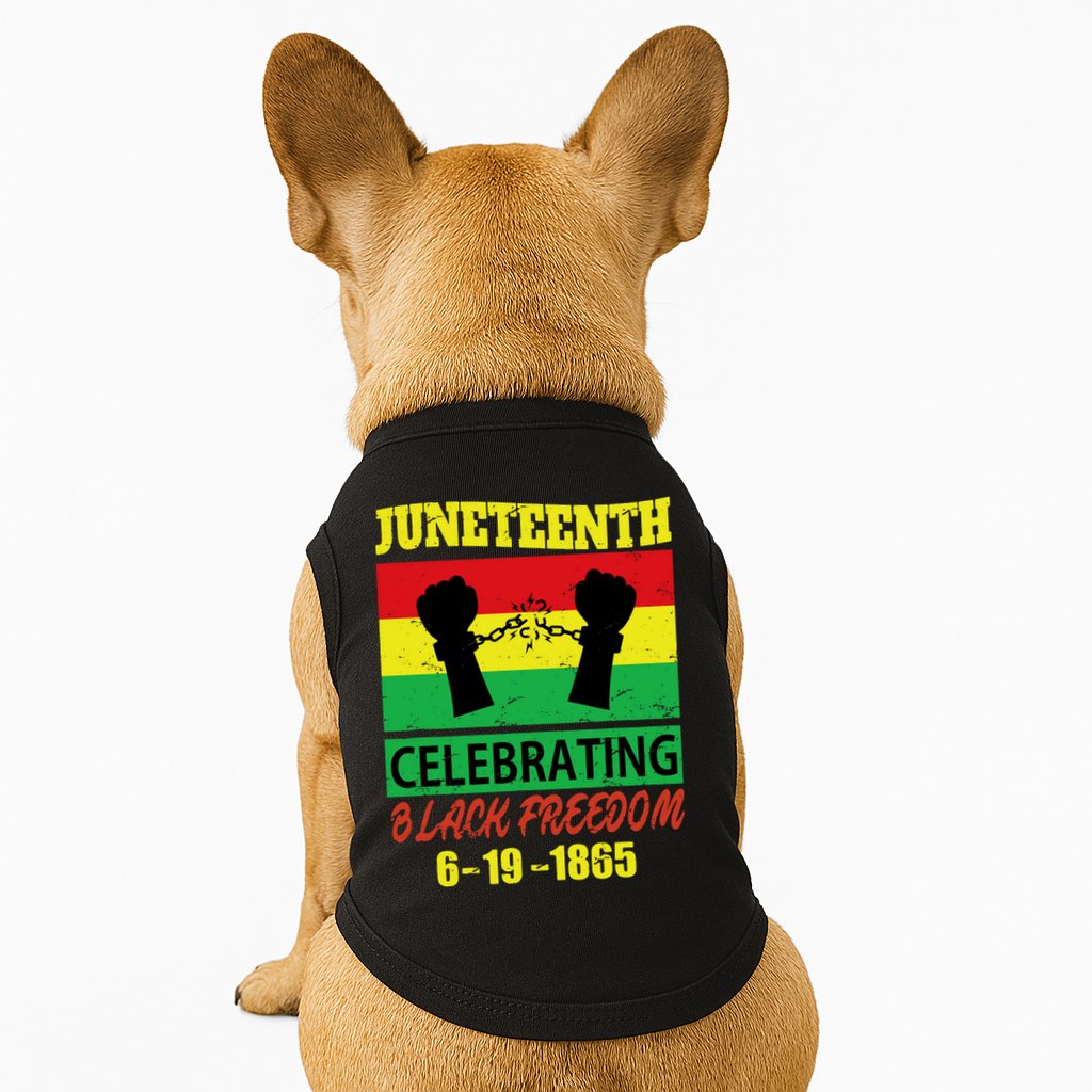 Juneteenth Celebrating Black Freedom 1865 Flag Doggie Tank