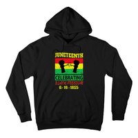 Juneteenth Celebrating Black Freedom 1865 Flag Hoodie