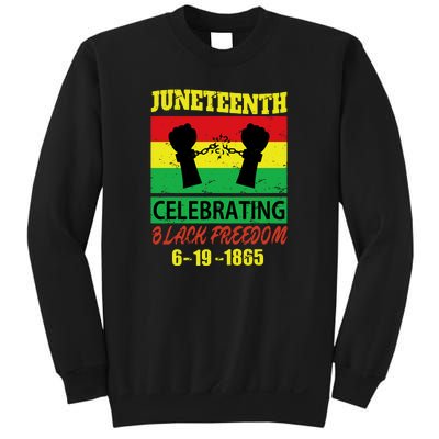 Juneteenth Celebrating Black Freedom 1865 Flag Sweatshirt