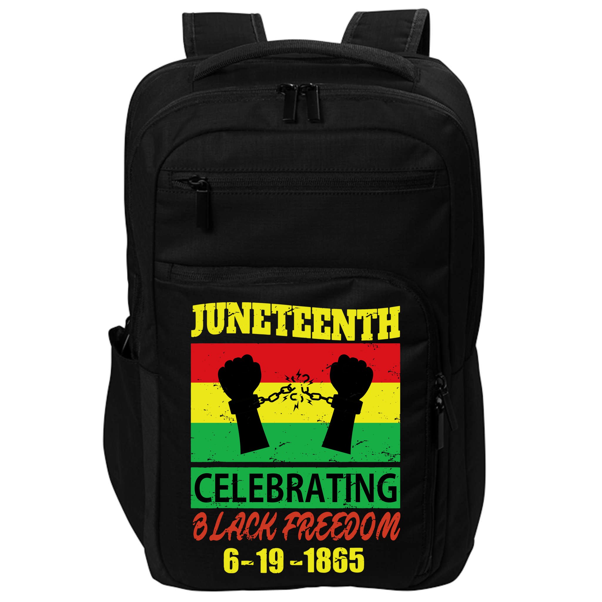 Juneteenth Celebrating Black Freedom 1865 Flag Impact Tech Backpack