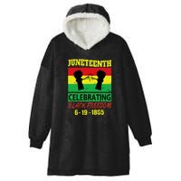 Juneteenth Celebrating Black Freedom 1865 Flag Hooded Wearable Blanket