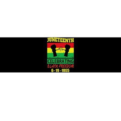 Juneteenth Celebrating Black Freedom 1865 Flag Bumper Sticker