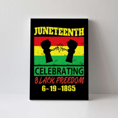 Juneteenth Celebrating Black Freedom 1865 Flag Canvas