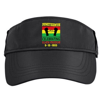 Juneteenth Celebrating Black Freedom 1865 Flag Adult Drive Performance Visor