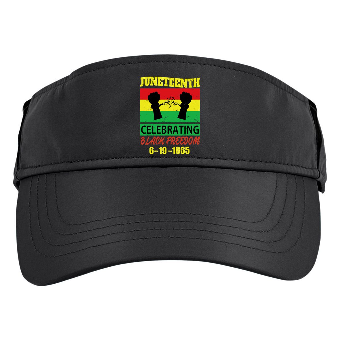 Juneteenth Celebrating Black Freedom 1865 Flag Adult Drive Performance Visor