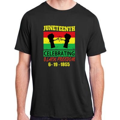 Juneteenth Celebrating Black Freedom 1865 Flag Adult ChromaSoft Performance T-Shirt