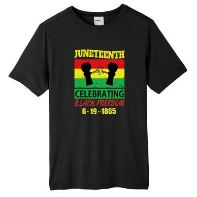 Juneteenth Celebrating Black Freedom 1865 Flag Tall Fusion ChromaSoft Performance T-Shirt