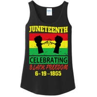 Juneteenth Celebrating Black Freedom 1865 Flag Ladies Essential Tank