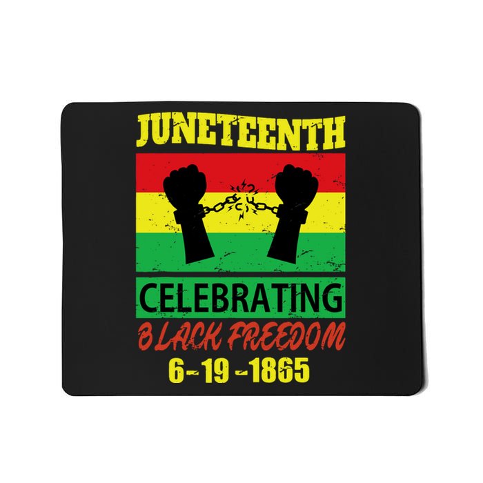 Juneteenth Celebrating Black Freedom 1865 Flag Mousepad