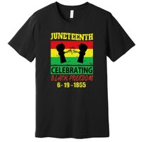 Juneteenth Celebrating Black Freedom 1865 Flag Premium T-Shirt