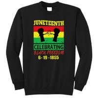 Juneteenth Celebrating Black Freedom 1865 Flag Tall Sweatshirt