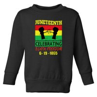 Juneteenth Celebrating Black Freedom 1865 Flag Toddler Sweatshirt