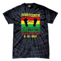 Juneteenth Celebrating Black Freedom 1865 Flag Tie-Dye T-Shirt