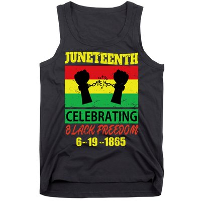 Juneteenth Celebrating Black Freedom 1865 Flag Tank Top
