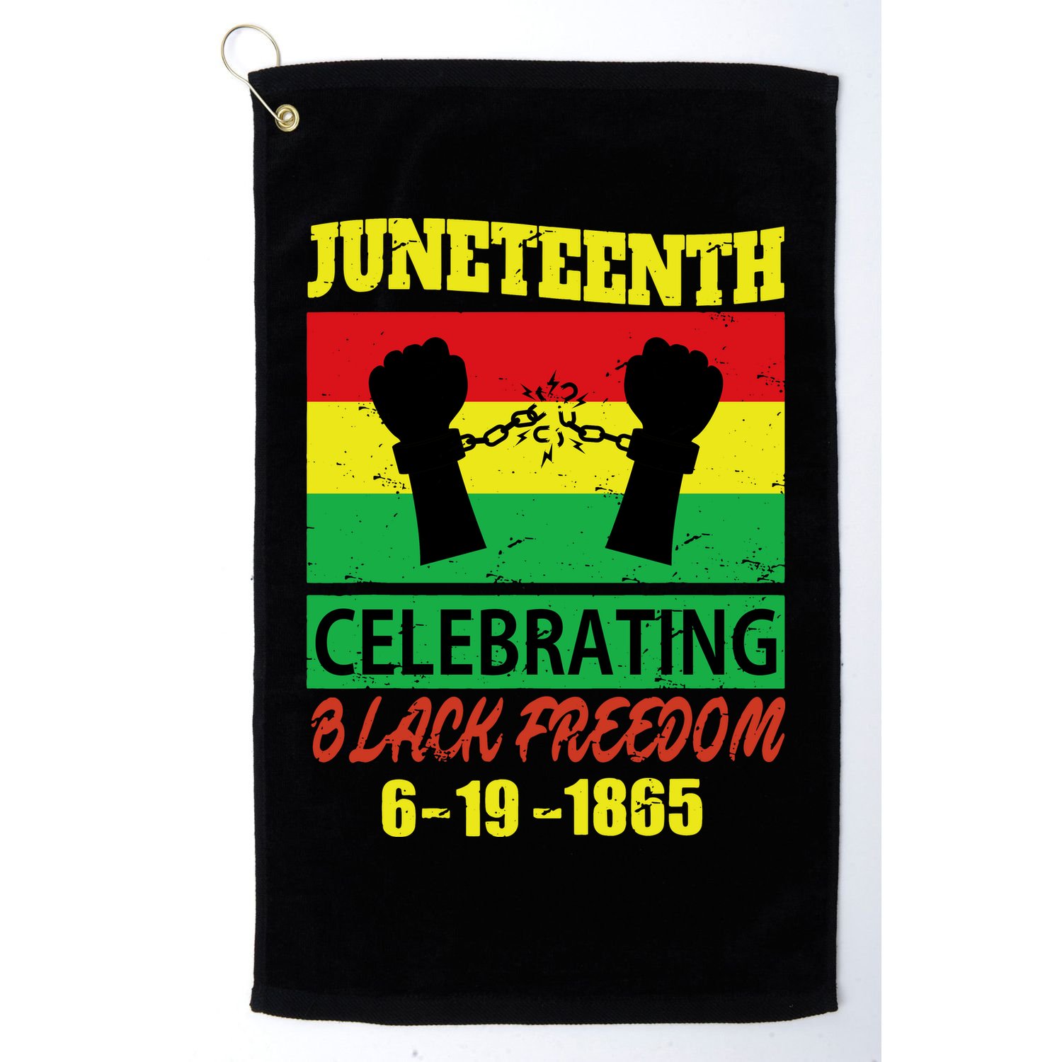Juneteenth Celebrating Black Freedom 1865 Flag Golf Towel