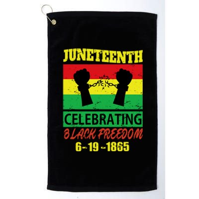 Juneteenth Celebrating Black Freedom 1865 Flag Platinum Collection Golf Towel