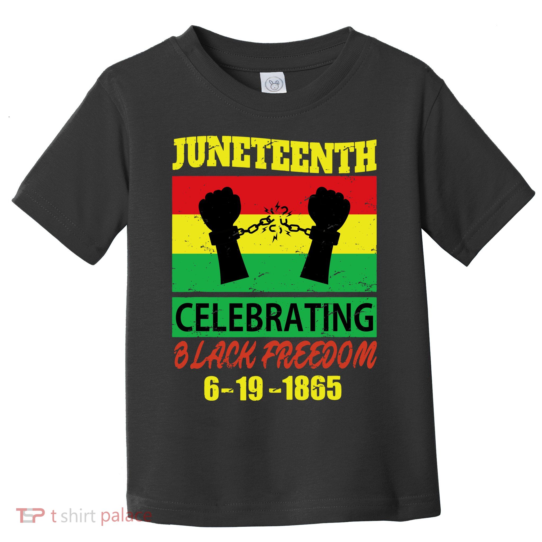 Juneteenth Celebrating Black Freedom 1865 Flag Toddler T-Shirt