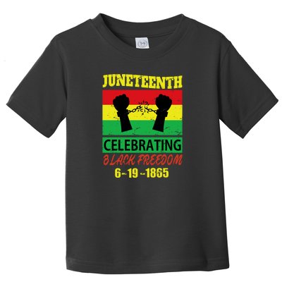 Juneteenth Celebrating Black Freedom 1865 Flag Toddler T-Shirt