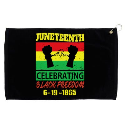 Juneteenth Celebrating Black Freedom 1865 Flag Grommeted Golf Towel