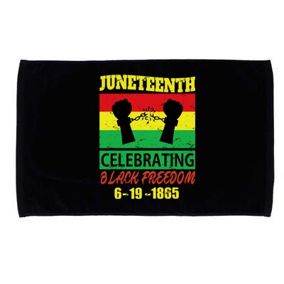 Juneteenth Celebrating Black Freedom 1865 Flag Microfiber Hand Towel