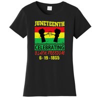 Juneteenth Celebrating Black Freedom 1865 Flag Women's T-Shirt