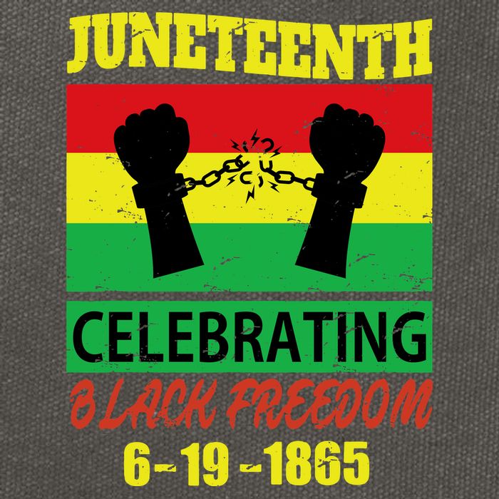 Juneteenth Celebrating Black Freedom 1865 Flag Cotton Canvas Backpack