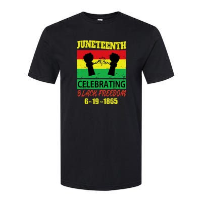 Juneteenth Celebrating Black Freedom 1865 Flag Softstyle CVC T-Shirt