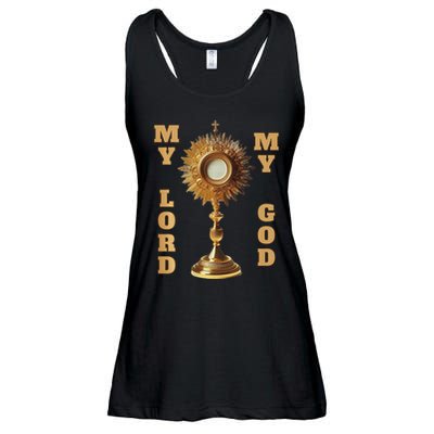 Jesus Christ Blessed Sacrament My Lord Ladies Essential Flowy Tank