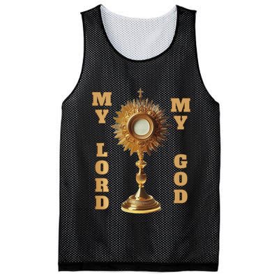 Jesus Christ Blessed Sacrament My Lord Mesh Reversible Basketball Jersey Tank