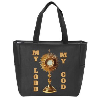 Jesus Christ Blessed Sacrament My Lord Zip Tote Bag