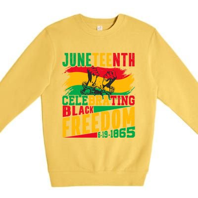 Junenth Celebrating Black Freedom Break Every Chains Gift Premium Crewneck Sweatshirt