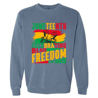 Junenth Celebrating Black Freedom Break Every Chains Gift Garment-Dyed Sweatshirt