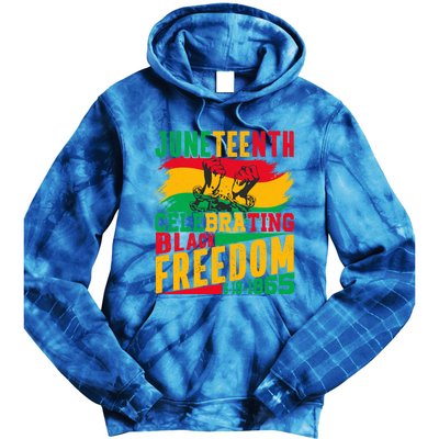 Junenth Celebrating Black Freedom Break Every Chains Gift Tie Dye Hoodie