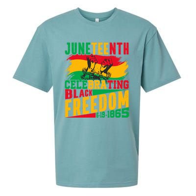 Junenth Celebrating Black Freedom Break Every Chains Gift Sueded Cloud Jersey T-Shirt