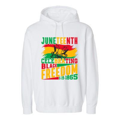 Junenth Celebrating Black Freedom Break Every Chains Gift Garment-Dyed Fleece Hoodie