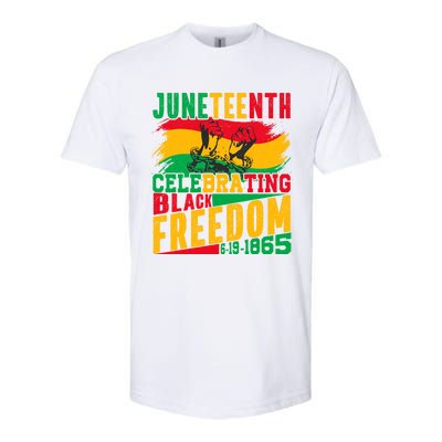 Junenth Celebrating Black Freedom Break Every Chains Gift Softstyle CVC T-Shirt