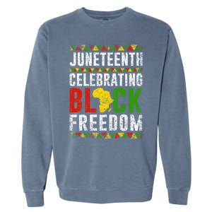 Junenth Celebrating Black Freedom Africa 1865 Junenth Gift Garment-Dyed Sweatshirt