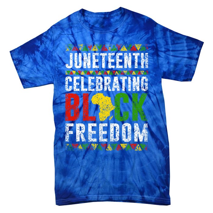 Junenth Celebrating Black Freedom Africa 1865 Junenth Gift Tie-Dye T-Shirt