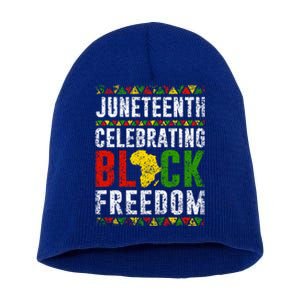 Junenth Celebrating Black Freedom Africa 1865 Junenth Gift Short Acrylic Beanie