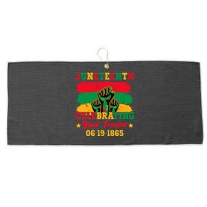 Juneteenth Celebrating Black Freedom 1865 African American Large Microfiber Waffle Golf Towel