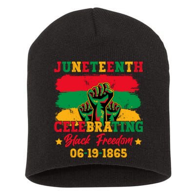 Juneteenth Celebrating Black Freedom 1865 African American Short Acrylic Beanie