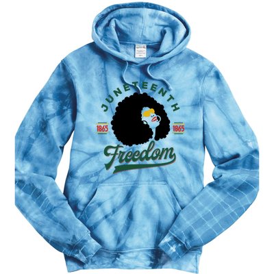 Juneteenth Celebrating Black Freedom 1865 African American Tie Dye Hoodie