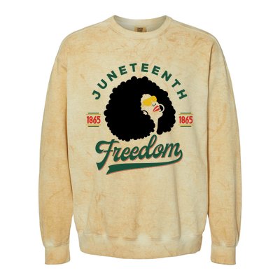 Juneteenth Celebrating Black Freedom 1865 African American Colorblast Crewneck Sweatshirt