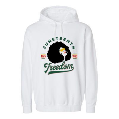 Juneteenth Celebrating Black Freedom 1865 African American Garment-Dyed Fleece Hoodie