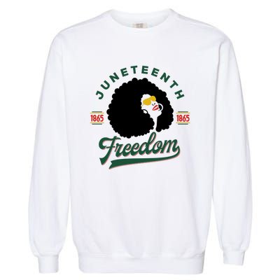 Juneteenth Celebrating Black Freedom 1865 African American Garment-Dyed Sweatshirt