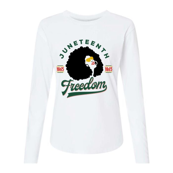 Juneteenth Celebrating Black Freedom 1865 African American Womens Cotton Relaxed Long Sleeve T-Shirt