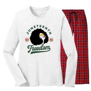 Juneteenth Celebrating Black Freedom 1865 African American Women's Long Sleeve Flannel Pajama Set 