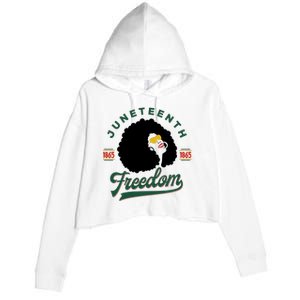 Juneteenth Celebrating Black Freedom 1865 African American Crop Fleece Hoodie