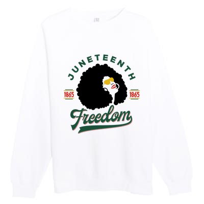 Juneteenth Celebrating Black Freedom 1865 African American Premium Crewneck Sweatshirt